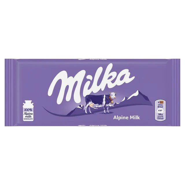 Milka Alpine Milk Chocolate 100G