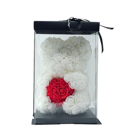 Roses Bear White-Red (Gift)