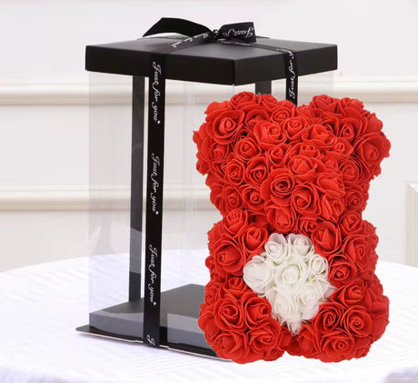 Roses-Bear (Gift) Red-White