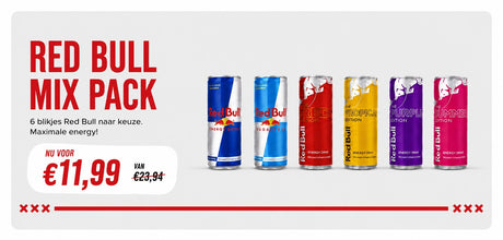 6 Redbull voor 11,99,-