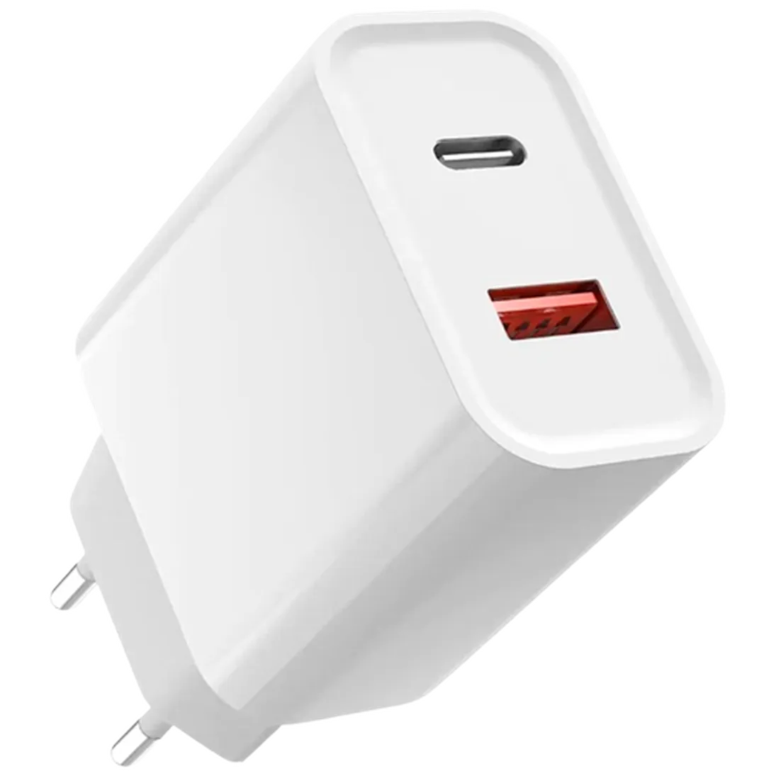 USB A + USB C Wall Charger 20W